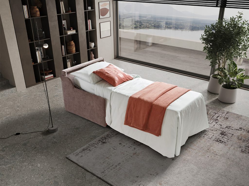 Maretta poltrona letto grigia chiaro