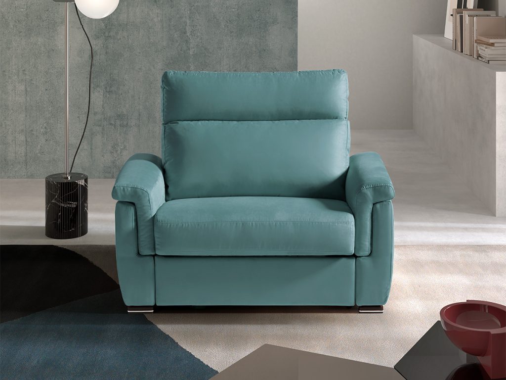 maretta poltrona letto azzurra