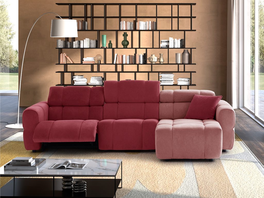 Divano Bubble chaise longue relax elettrici bicolore