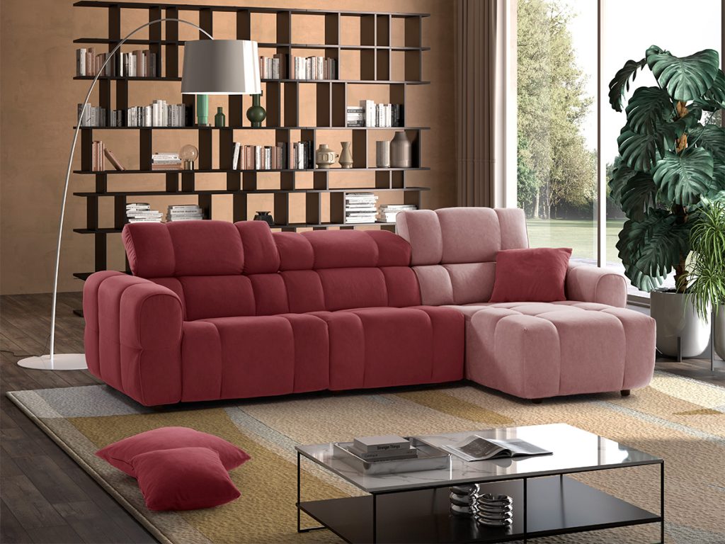 Divano Bubble chaise longue relax elettrici bicolore