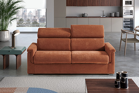Maretta divano letto lineare rosso