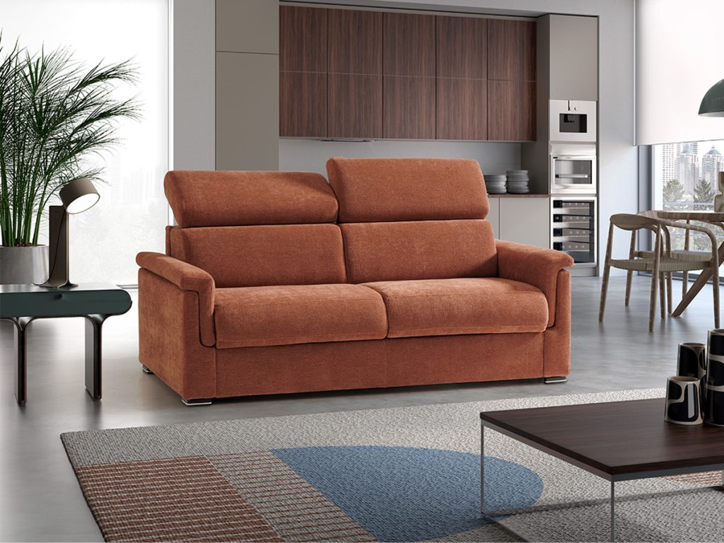 Maretta divano letto lineare rosso