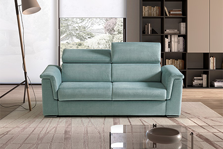 Maretta divano letto lineare azzurro