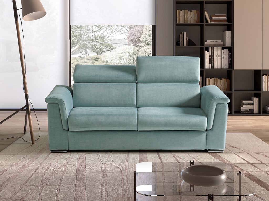 Maretta divano letto lineare azzurro