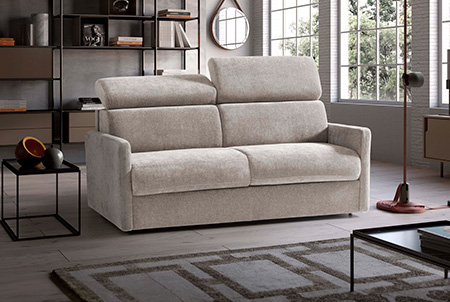 maretta divano letto lineare bianco