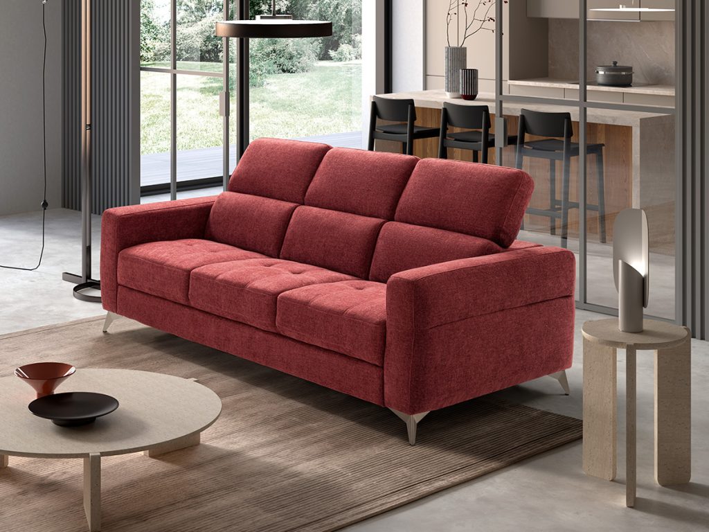 Sandy divano letto delfino 3 posti maxi rosso