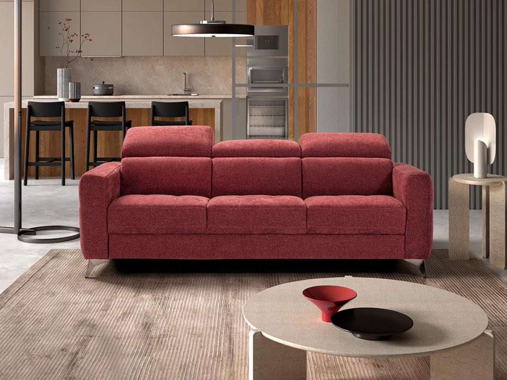 Sandy divano letto delfino 3 posti maxi rosso