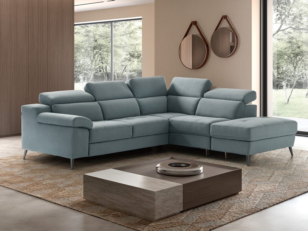 venere divano letto delfino angolare azzurro
