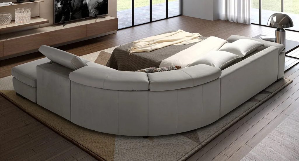 divano letto con penisola