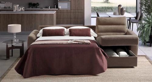 chaise longue con contenitore