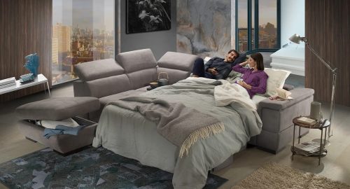 Divano con sistema relax e seduta scorrevole, ideale per zona giorno e comfort quotidiano
