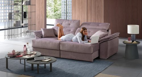 Divano Krono con schienale alto e supporto lombare per il massimo comfort